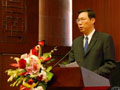 衢州市市委書記、市長(zhǎng)孫建國(guó)同志代表被命名園林城市發(fā)言