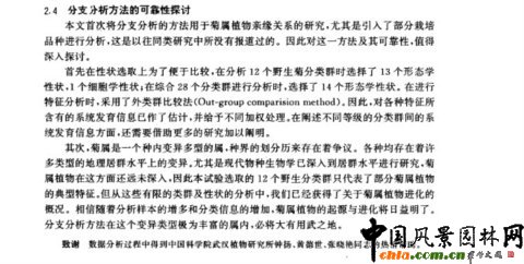 中國菊屬一些種的分支分類學研究