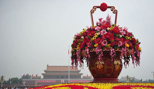 天安門廣場(chǎng) 花籃 