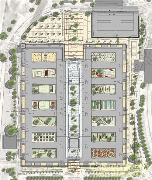 德國科隆Rheinpark-Metropole辦公空間景觀設計