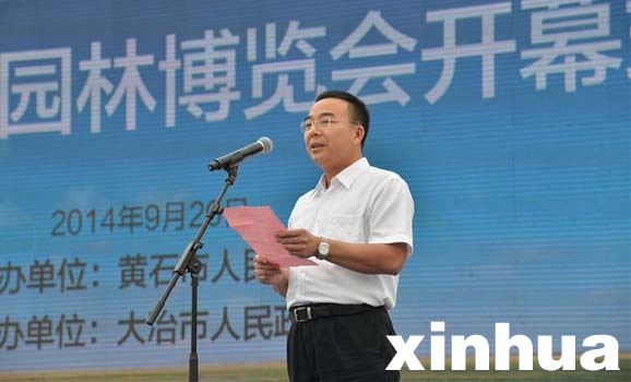 黃石市委常委、大冶市委書記、園博會組委會執(zhí)行主任傅繼成主持開幕式。