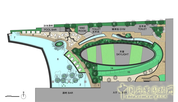 泰國芭提雅希爾頓酒店屋頂花園