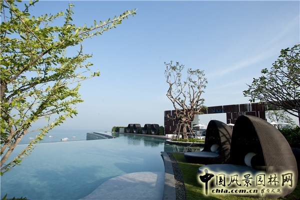 泰國芭提雅希爾頓酒店屋頂花園