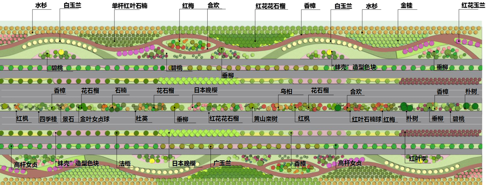 2016園冶杯專業(yè)獎參賽項(xiàng)目: 懷遠(yuǎn)縣S307道路園林景觀工程設(shè)計(jì)