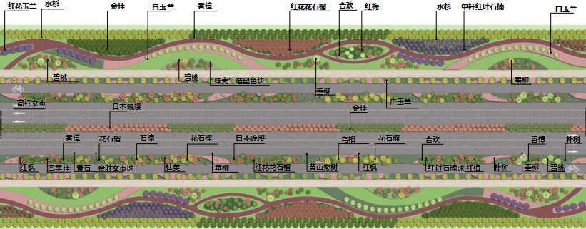 2016園冶杯專業(yè)獎參賽項(xiàng)目: 懷遠(yuǎn)縣S307道路園林景觀工程設(shè)計(jì)