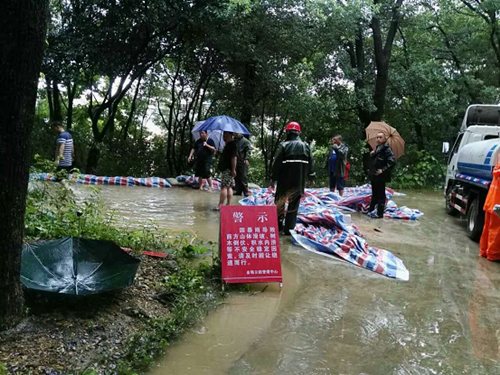 湖南岳陽市風景園林局應對特大暴雨災情