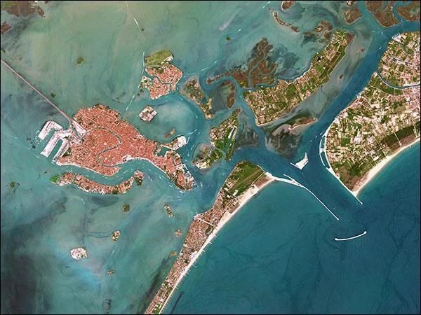 衛星拍攝的世界運河衛星影像