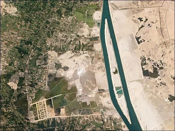 衛星拍攝的世界運河衛星影像