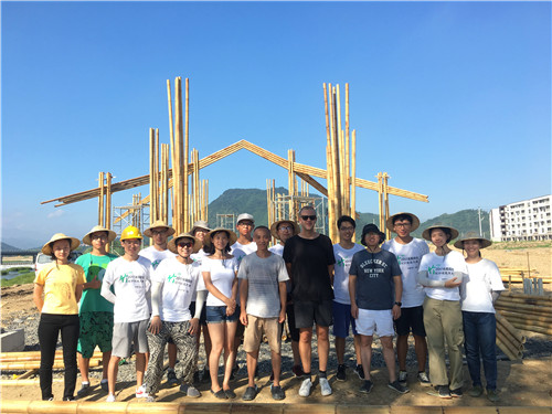 2017全國高校竹設(shè)計建造大賽于安吉閉營