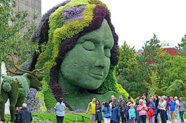 加拿大渥太華植物雕塑作品展，中國作品歡迎