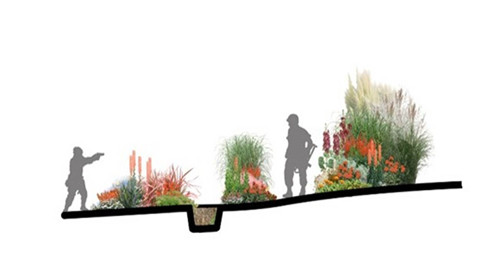 河北省第二屆園博會(huì)花境作品——戰(zhàn)爭(zhēng)反思錄