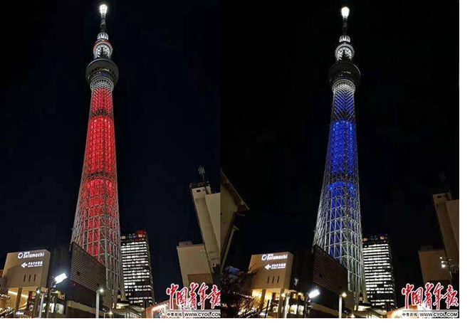 全球多地點(diǎn)亮地標(biāo)建筑 為武漢加油