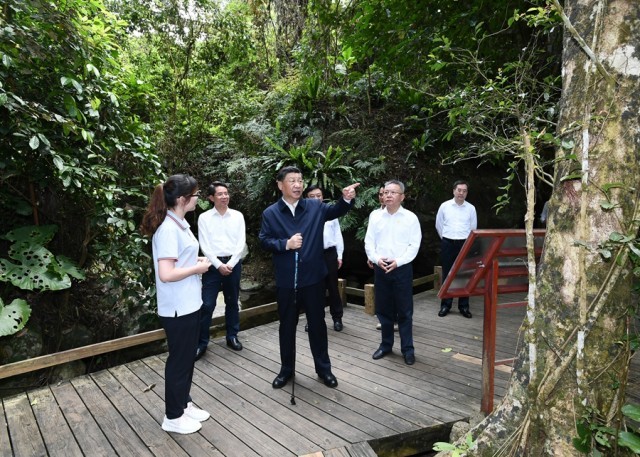 習(xí)近平考察海南熱帶雨林國(guó)家公園